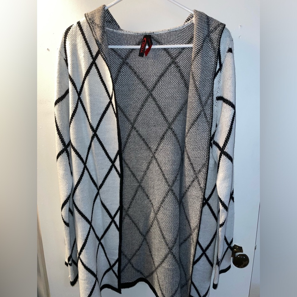 Black and white cardigan